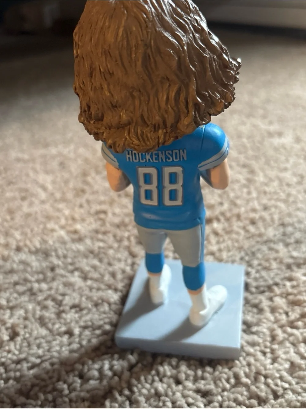 Detroit Lions Blue Football Player Bobblehead - T.J. Hockenson